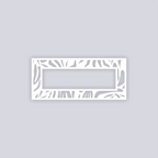 Sunburst Palm Rectangle Rim Clay Stencil
