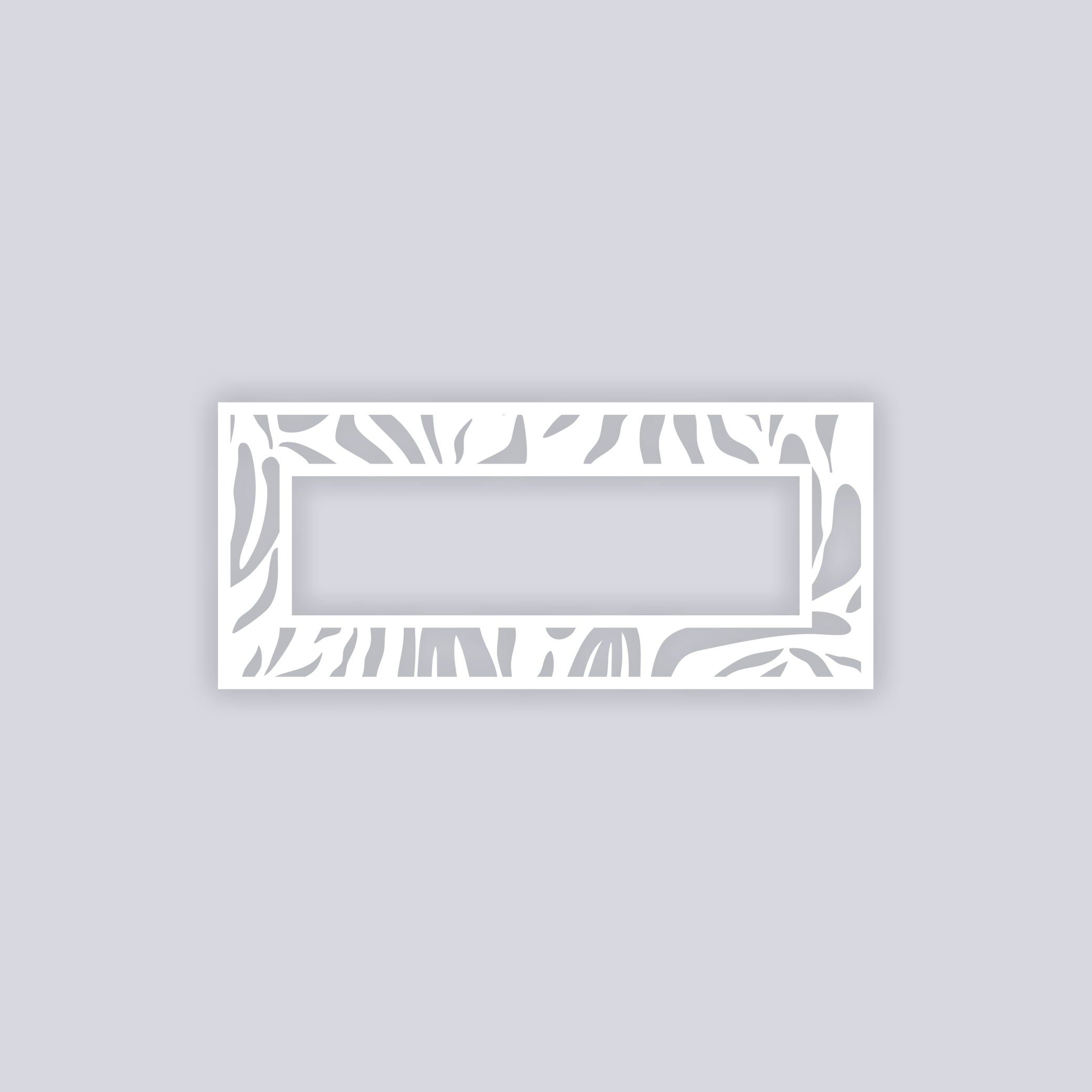 Sunburst Palm Rectangle Rim Clay Stencil