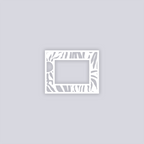 Sunburst Palm Rectangle Rim Clay Stencil