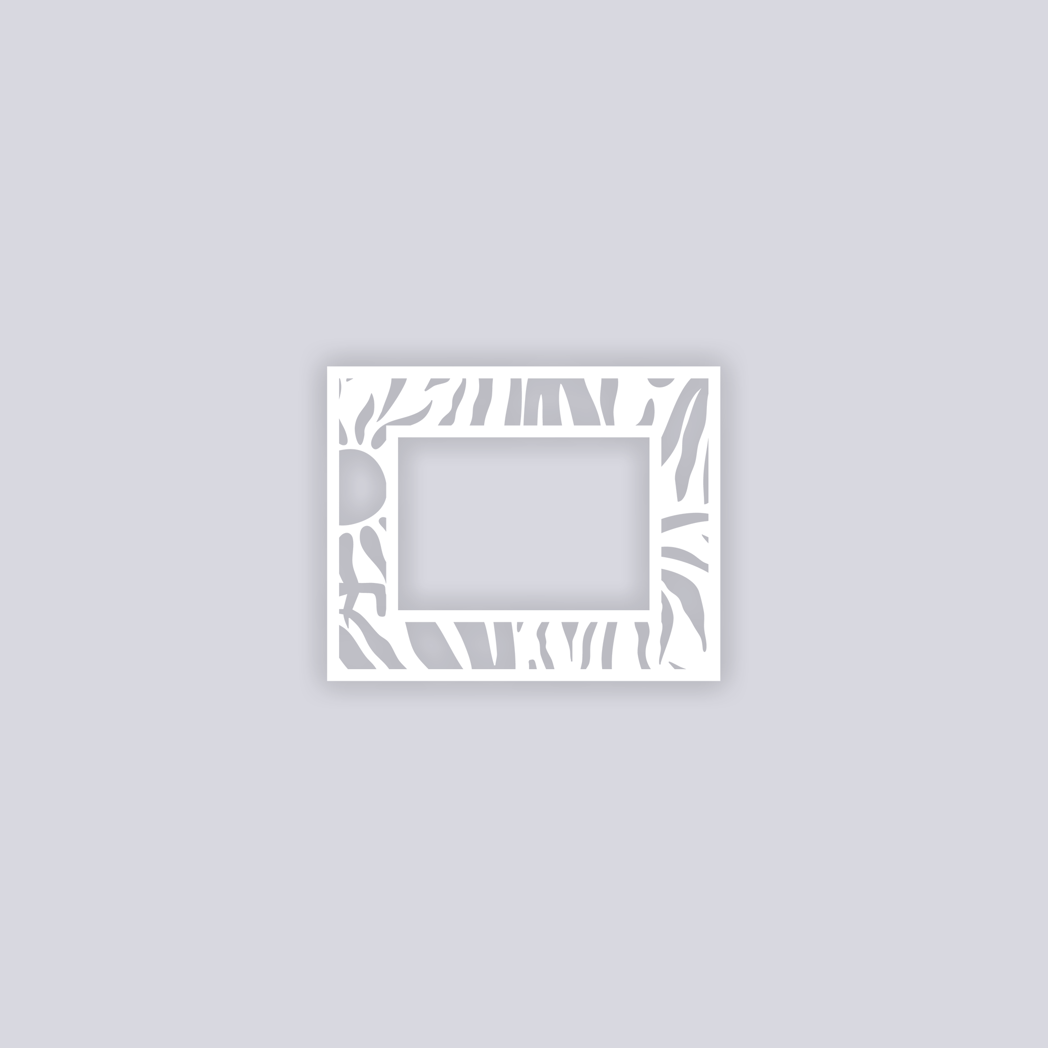 Sunburst Palm Rectangle Rim Clay Stencil