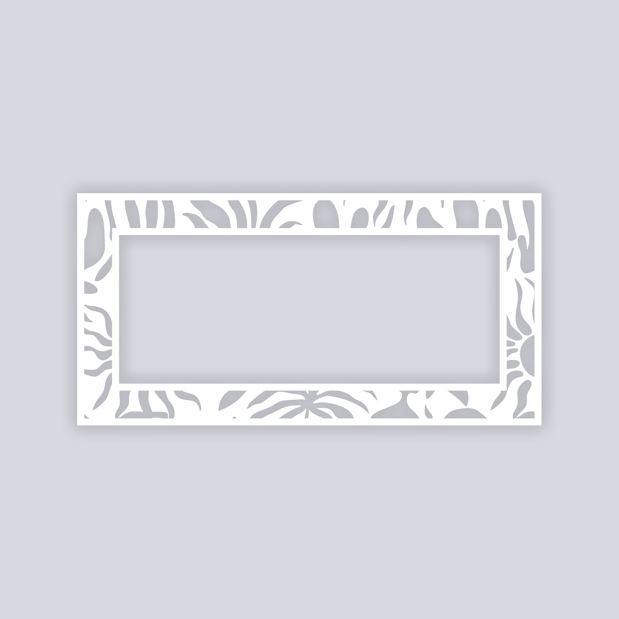 Sunburst Palm Rectangle Rim Clay Stencil