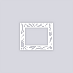 Sunburst Palm Rectangle Rim Clay Stencil