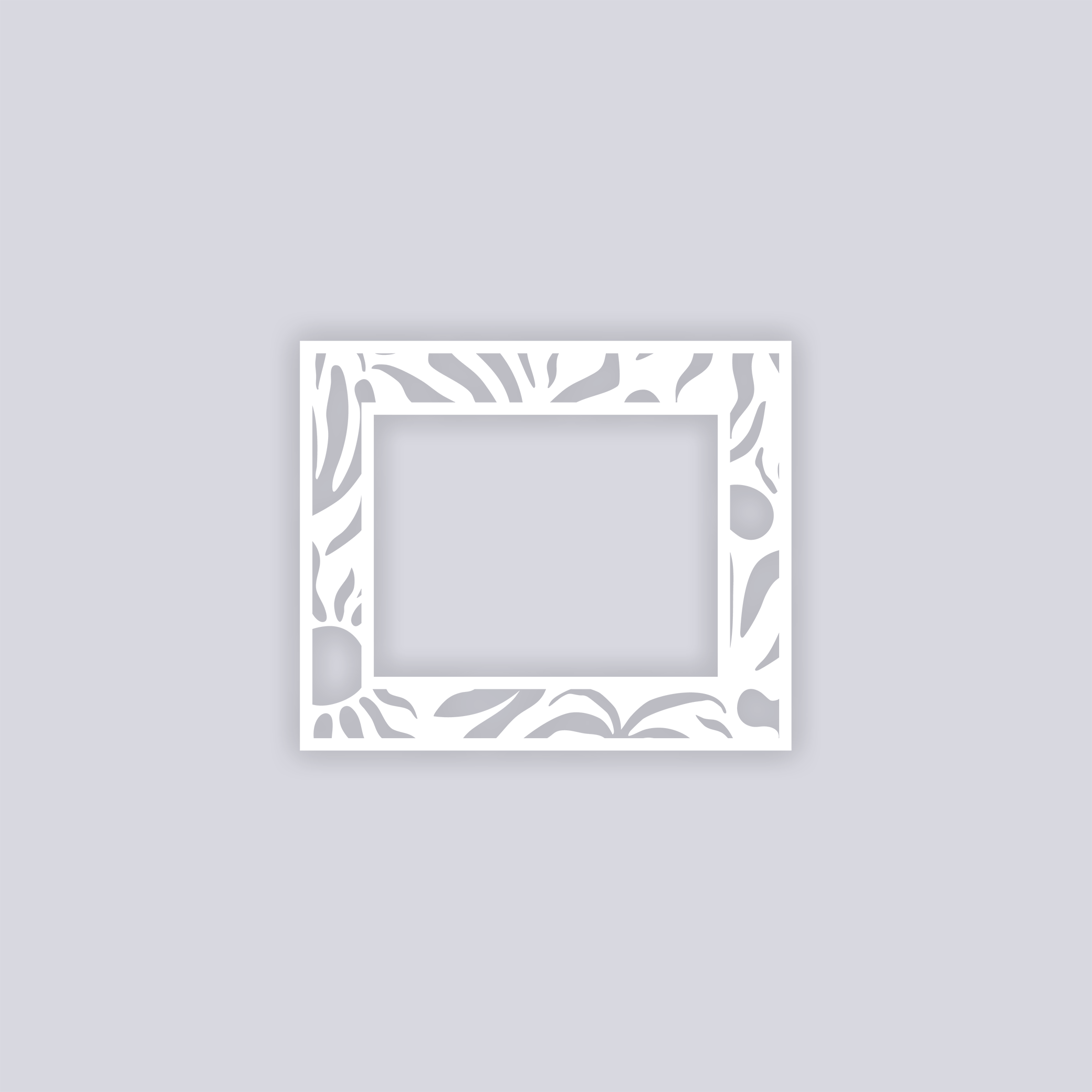 Sunburst Palm Rectangle Rim Clay Stencil