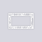 Sunburst Palm Rectangle Rim Clay Stencil