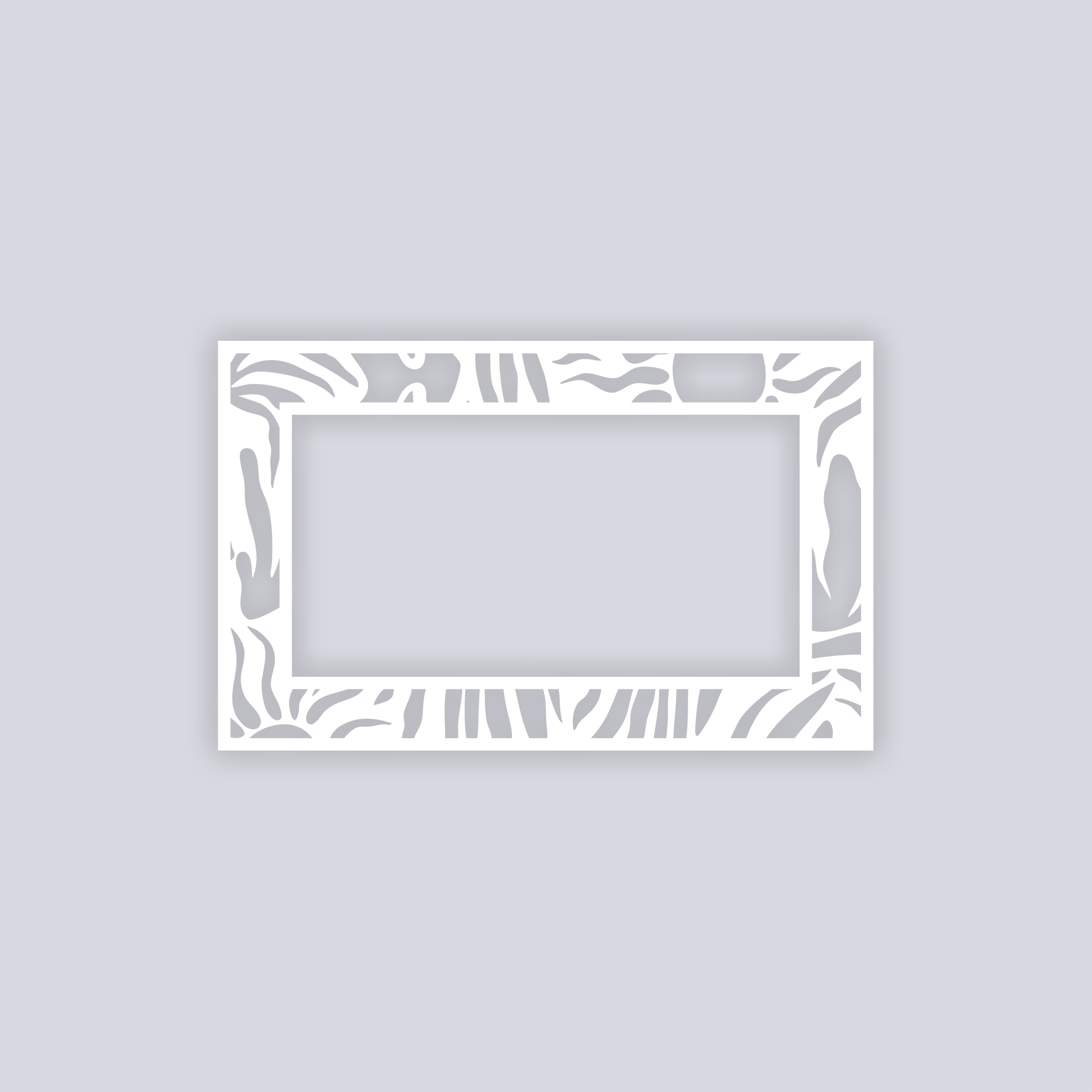 Sunburst Palm Rectangle Rim Clay Stencil