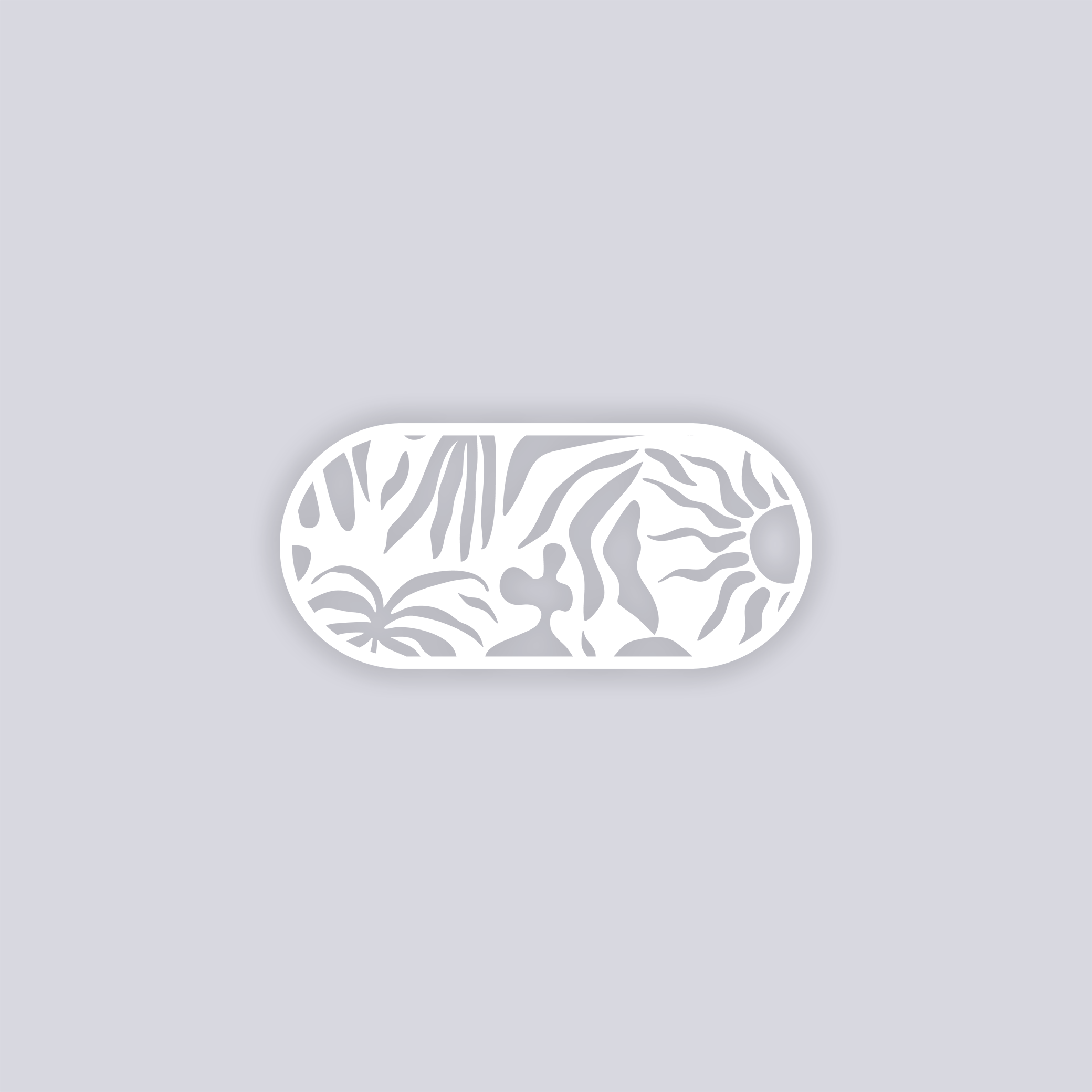 Sunburst Palm Rounded Rectangle Clay Stencil