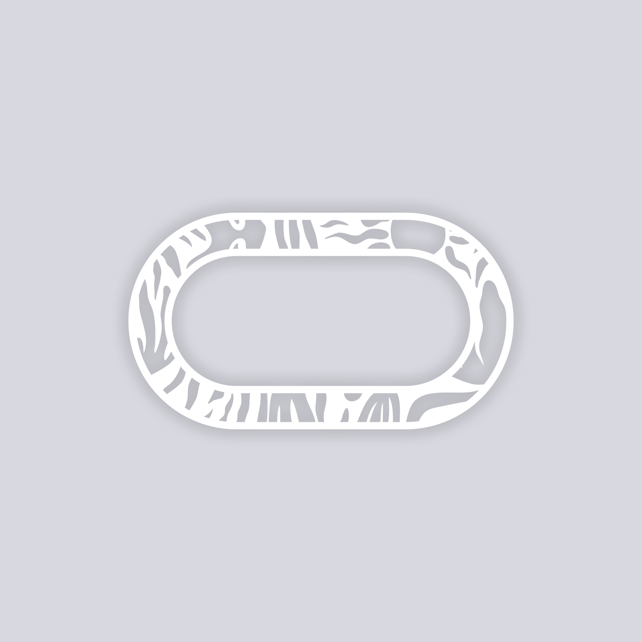 Sunburst Palm Rounded Rectangle Rim Clay Stencil