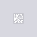 Sunburst Palm Square Clay Stencil