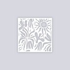 Sunburst Palm Square Clay Stencil