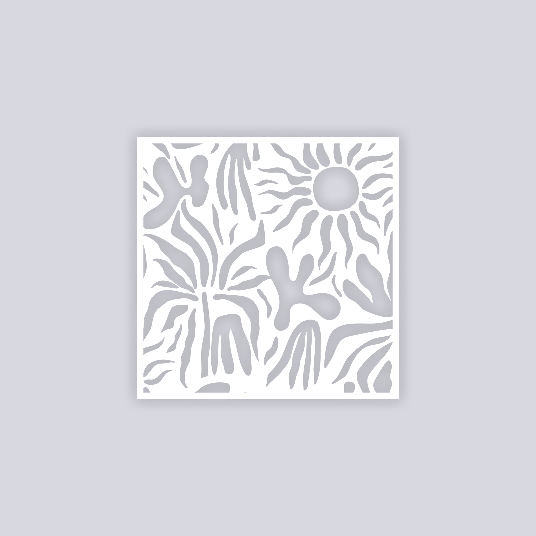 Sunburst Palm Square Clay Stencil