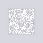 Sunburst Palm Square Clay Stencil