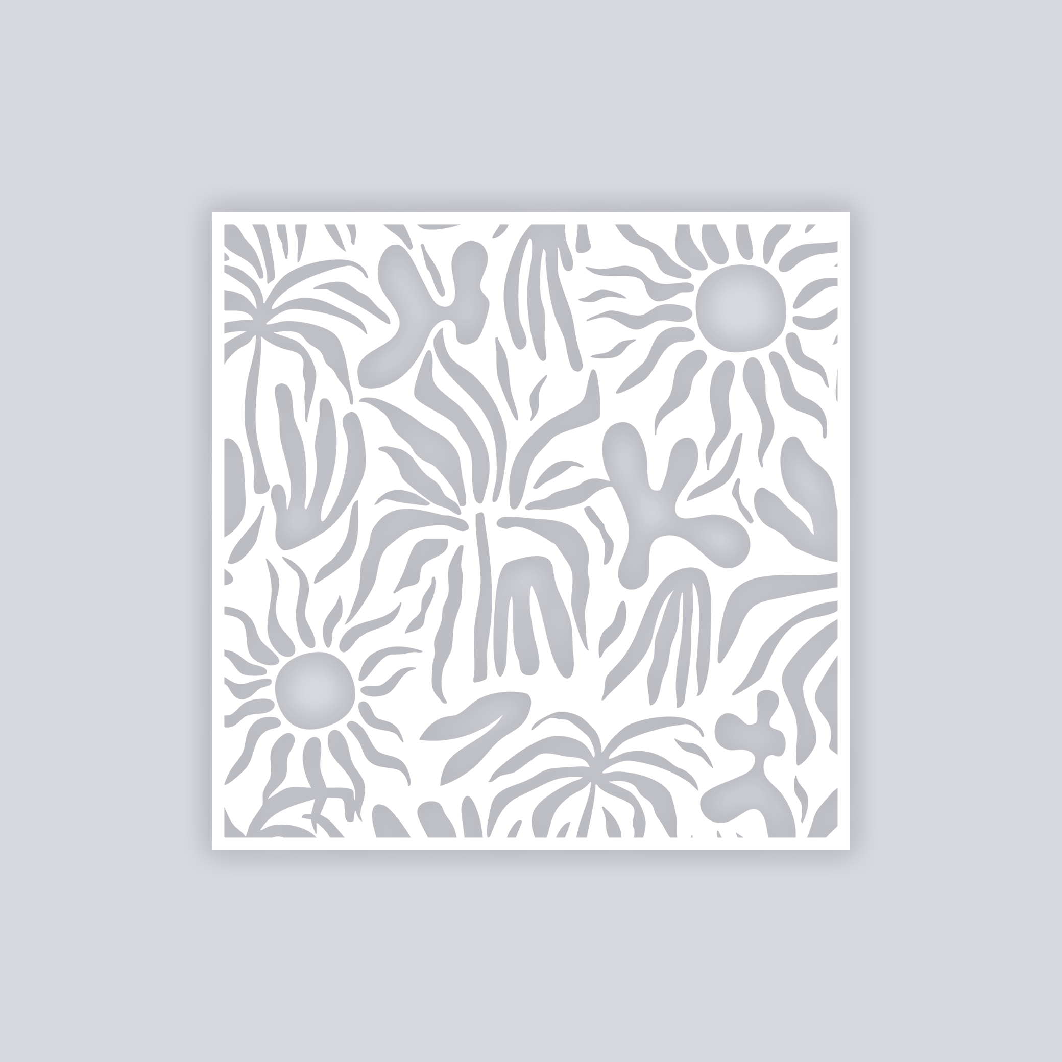 Sunburst Palm Square Clay Stencil