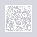 Sunburst Palm Square Clay Stencil