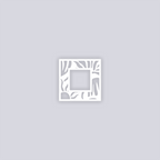 Sunburst Palm Square Rim Clay Stencil