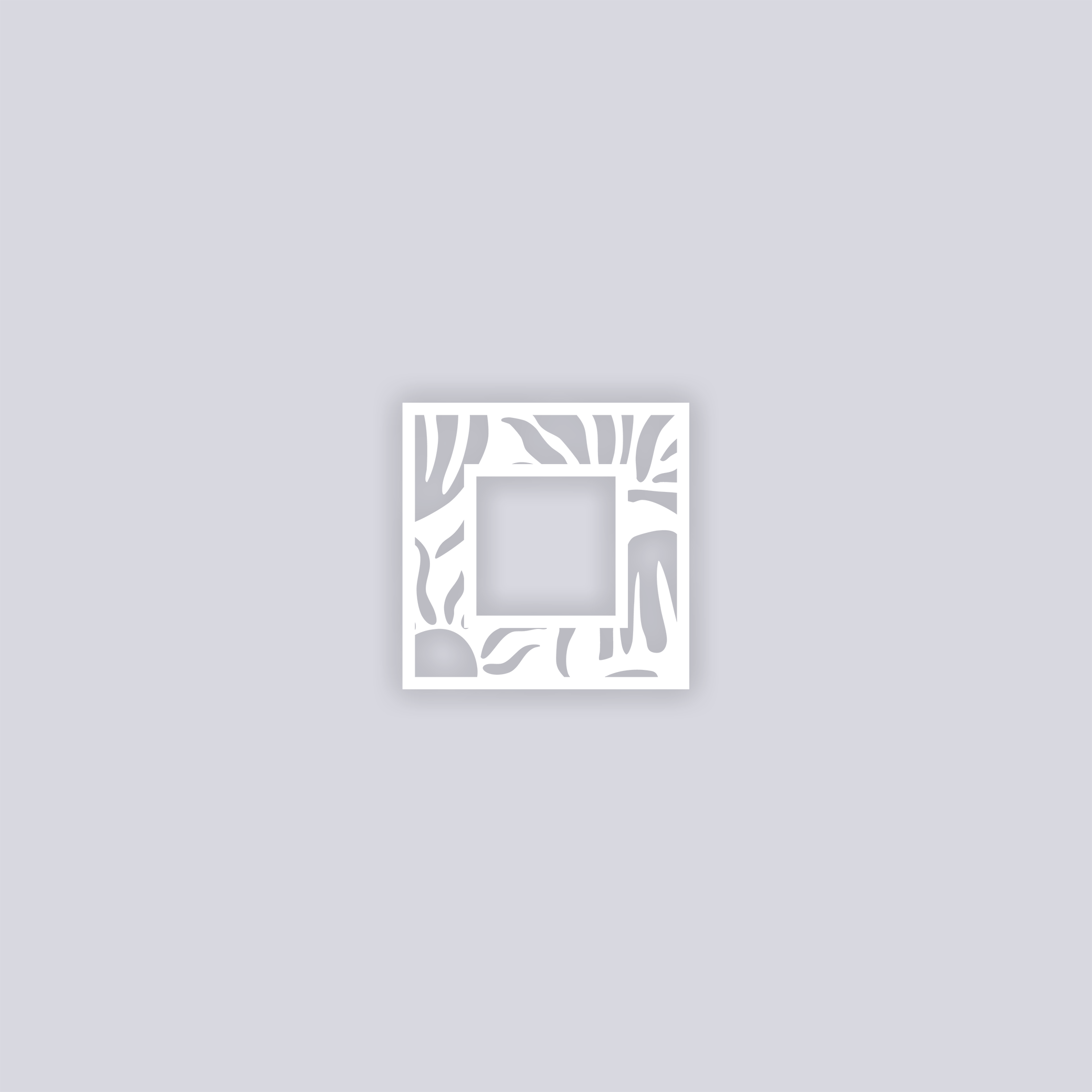 Sunburst Palm Square Rim Clay Stencil
