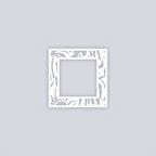 Sunburst Palm Square Rim Clay Stencil