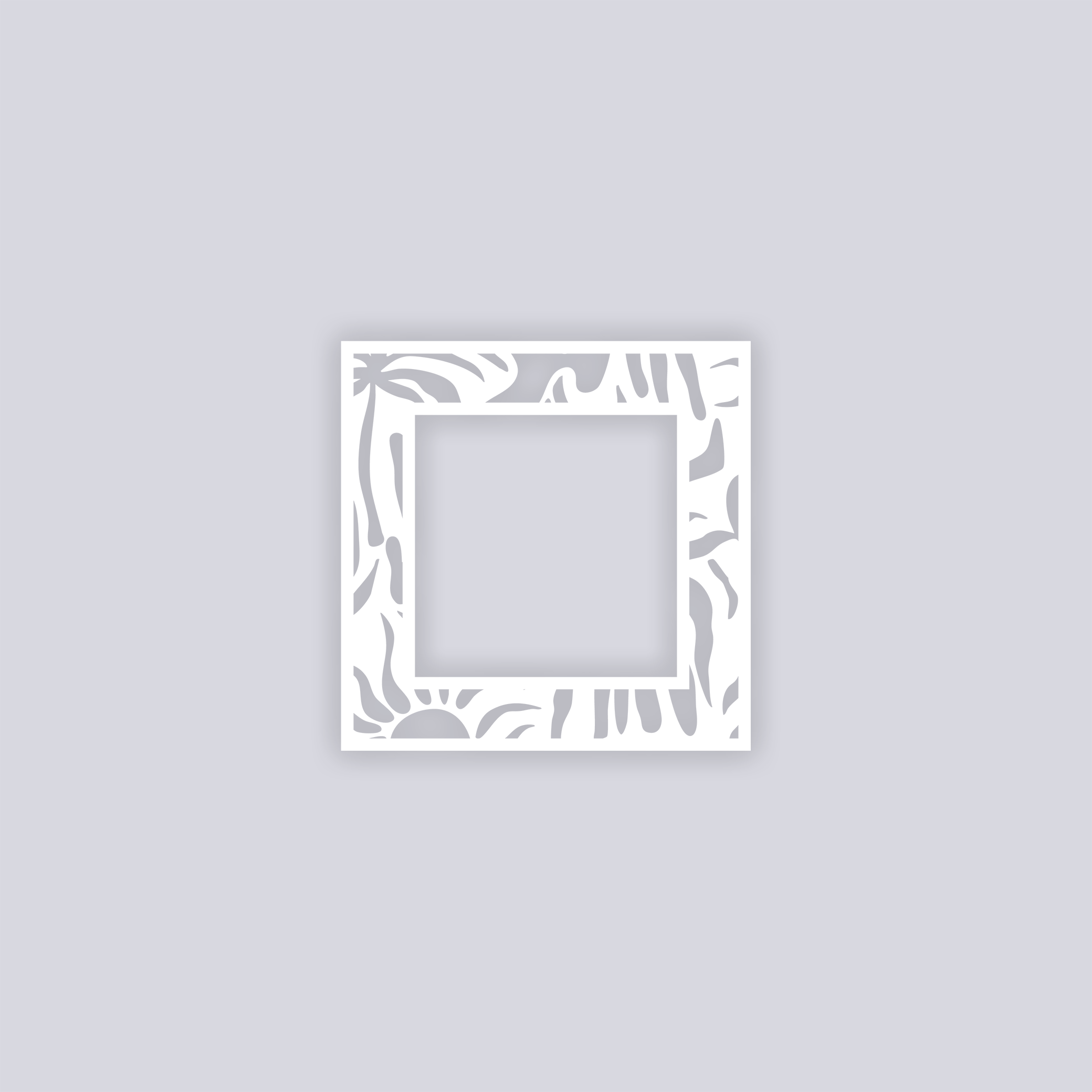 Sunburst Palm Square Rim Clay Stencil