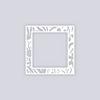 Sunburst Palm Square Rim Clay Stencil