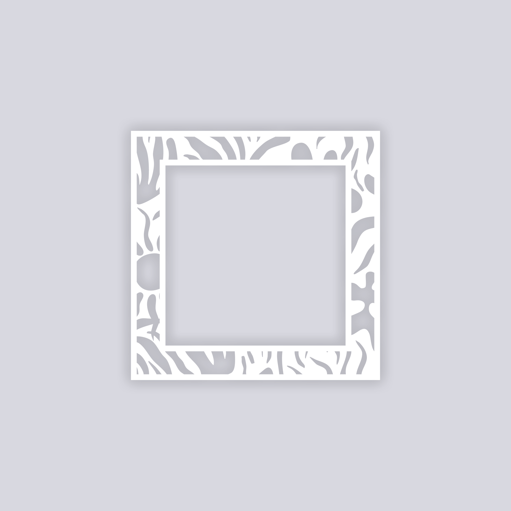 Sunburst Palm Square Rim Clay Stencil