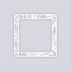 Sunburst Palm Square Rim Clay Stencil
