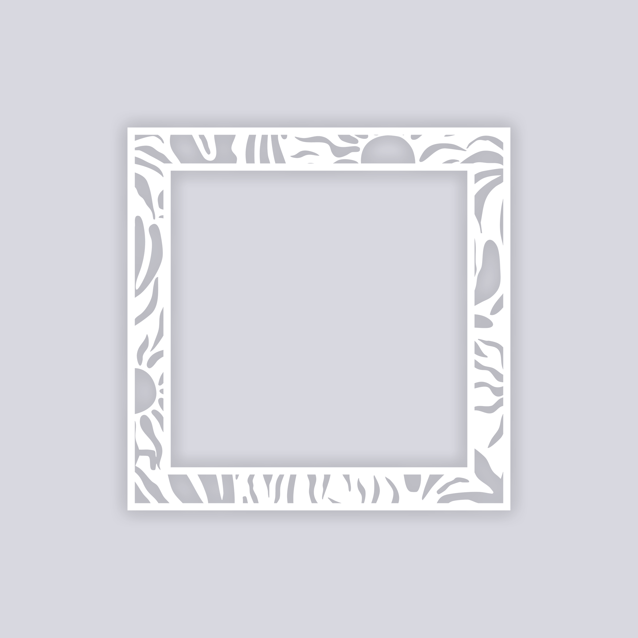 Sunburst Palm Square Rim Clay Stencil