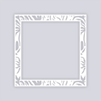 Sunburst Palm Square Rim Clay Stencil