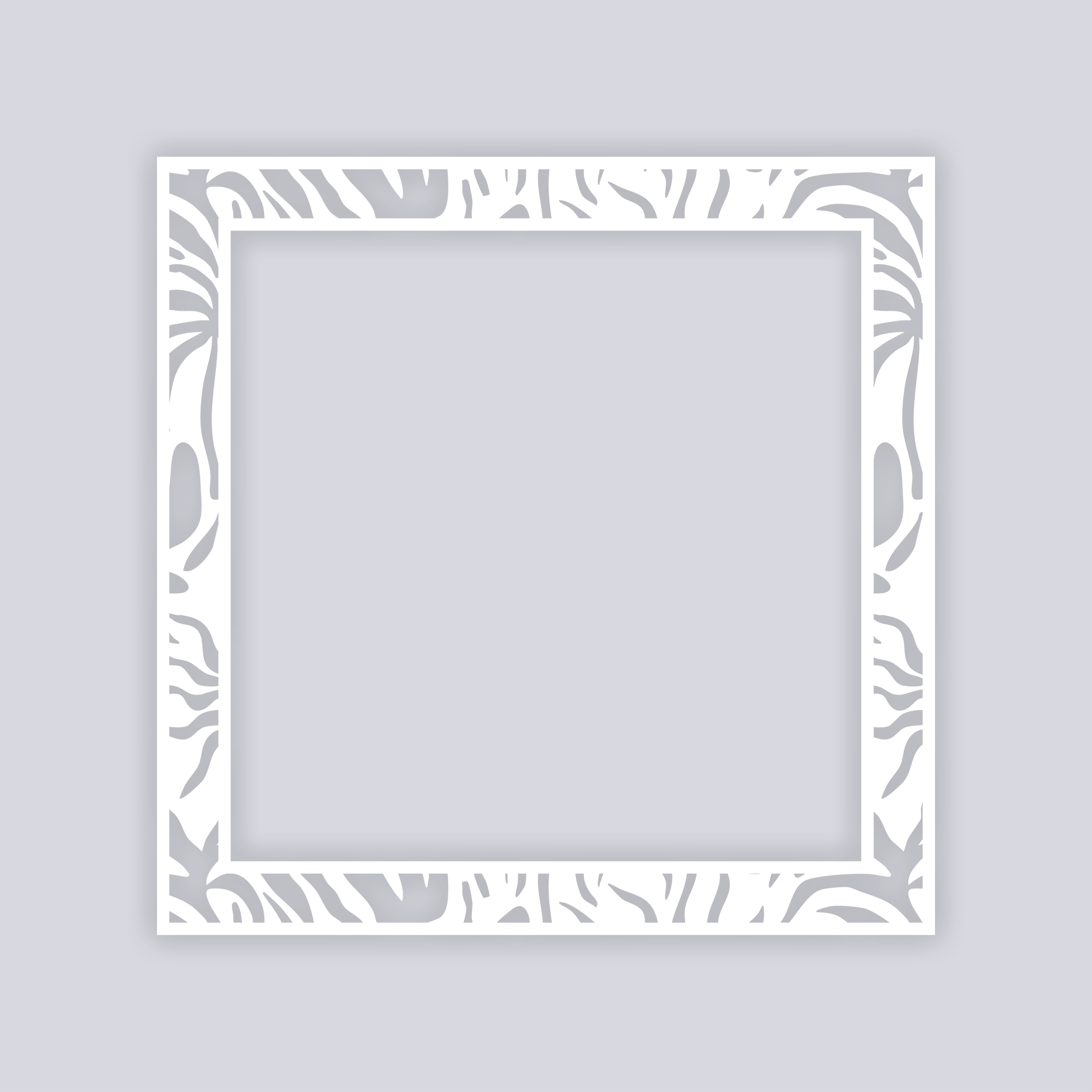 Sunburst Palm Square Rim Clay Stencil