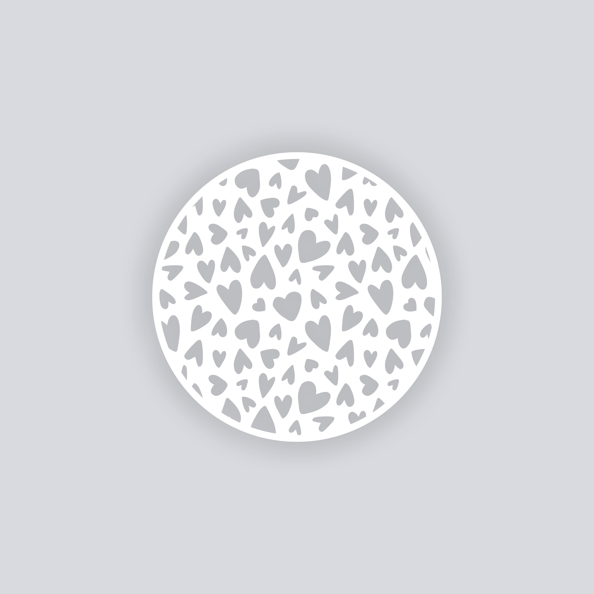 Sweetheart Scatter Circle Clay Stencil