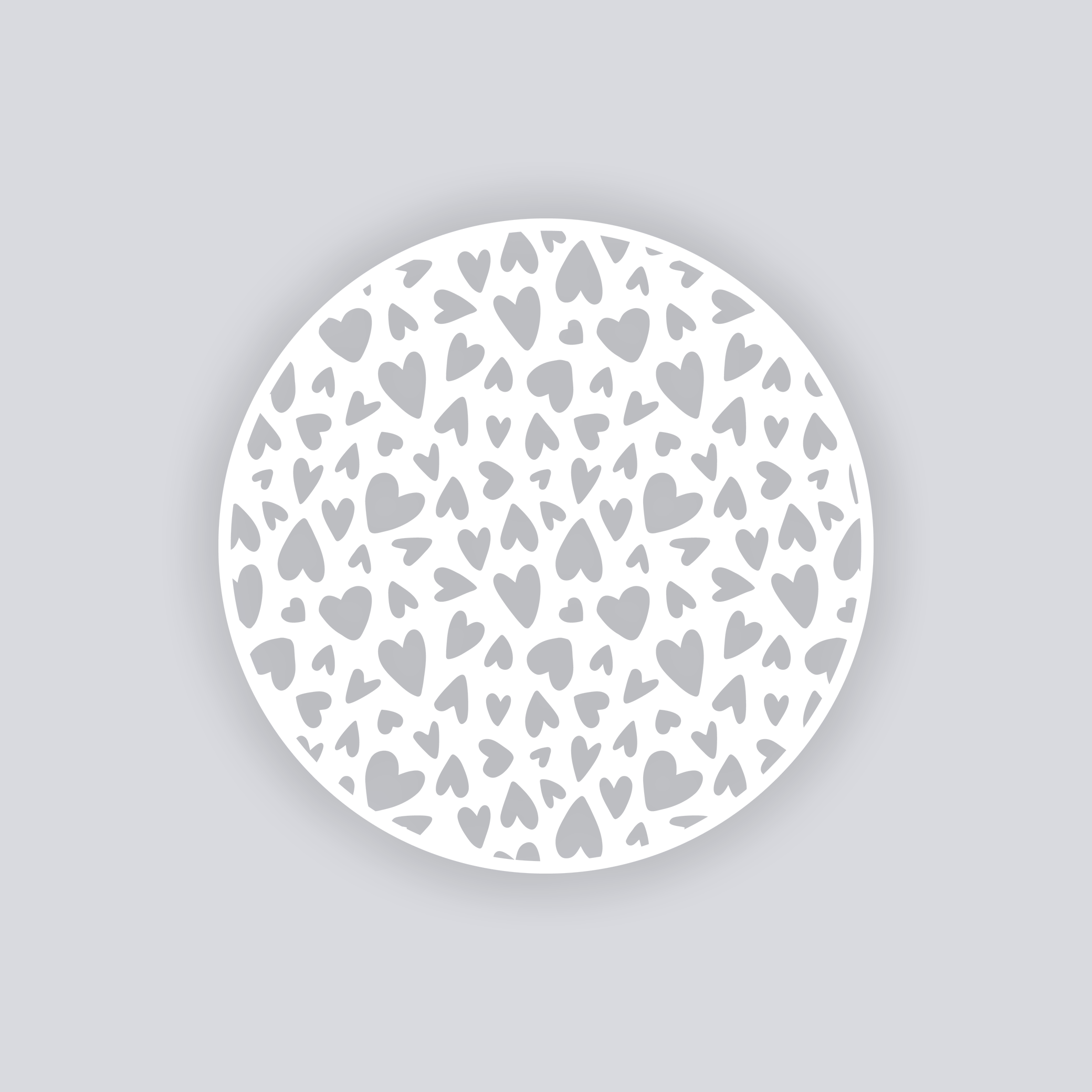 Sweetheart Scatter Circle Clay Stencil