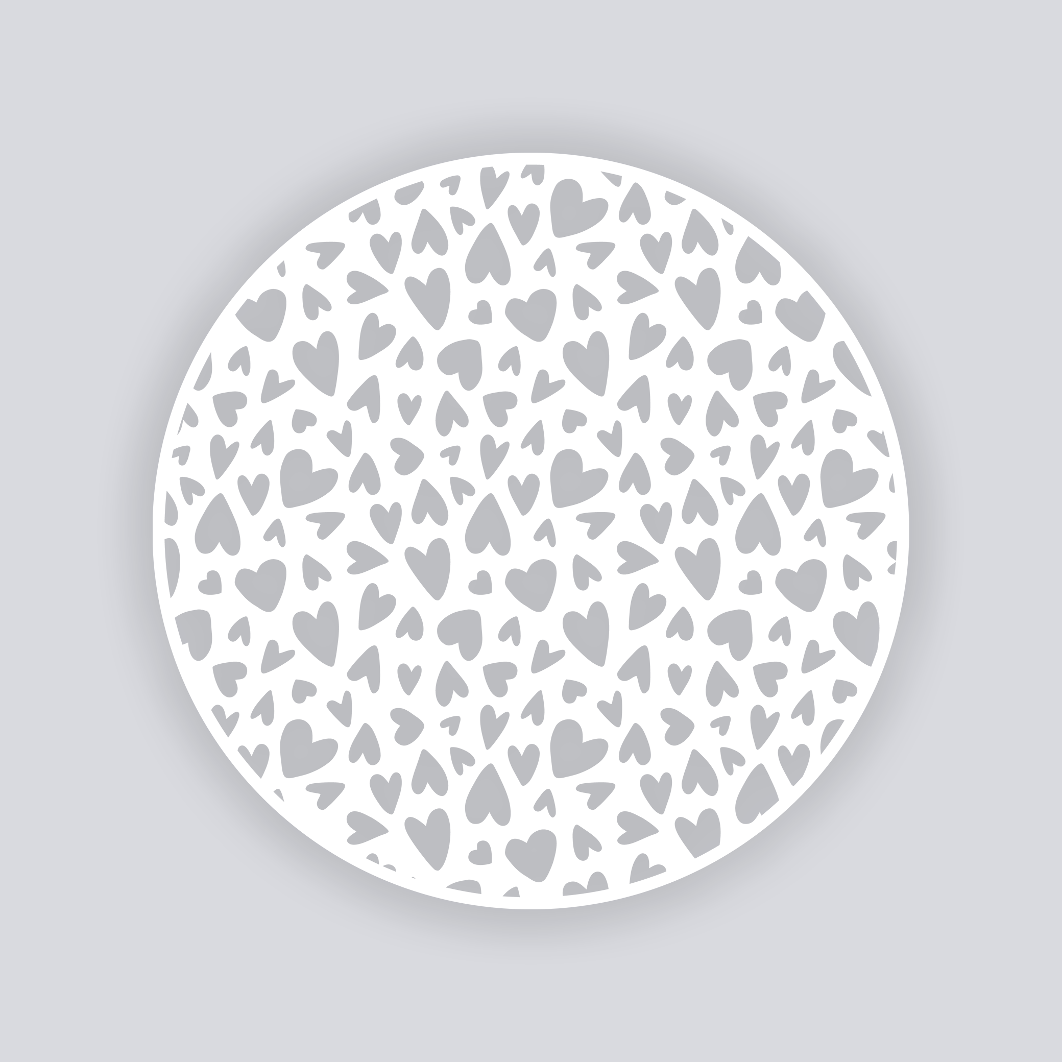 Sweetheart Scatter Circle Clay Stencil