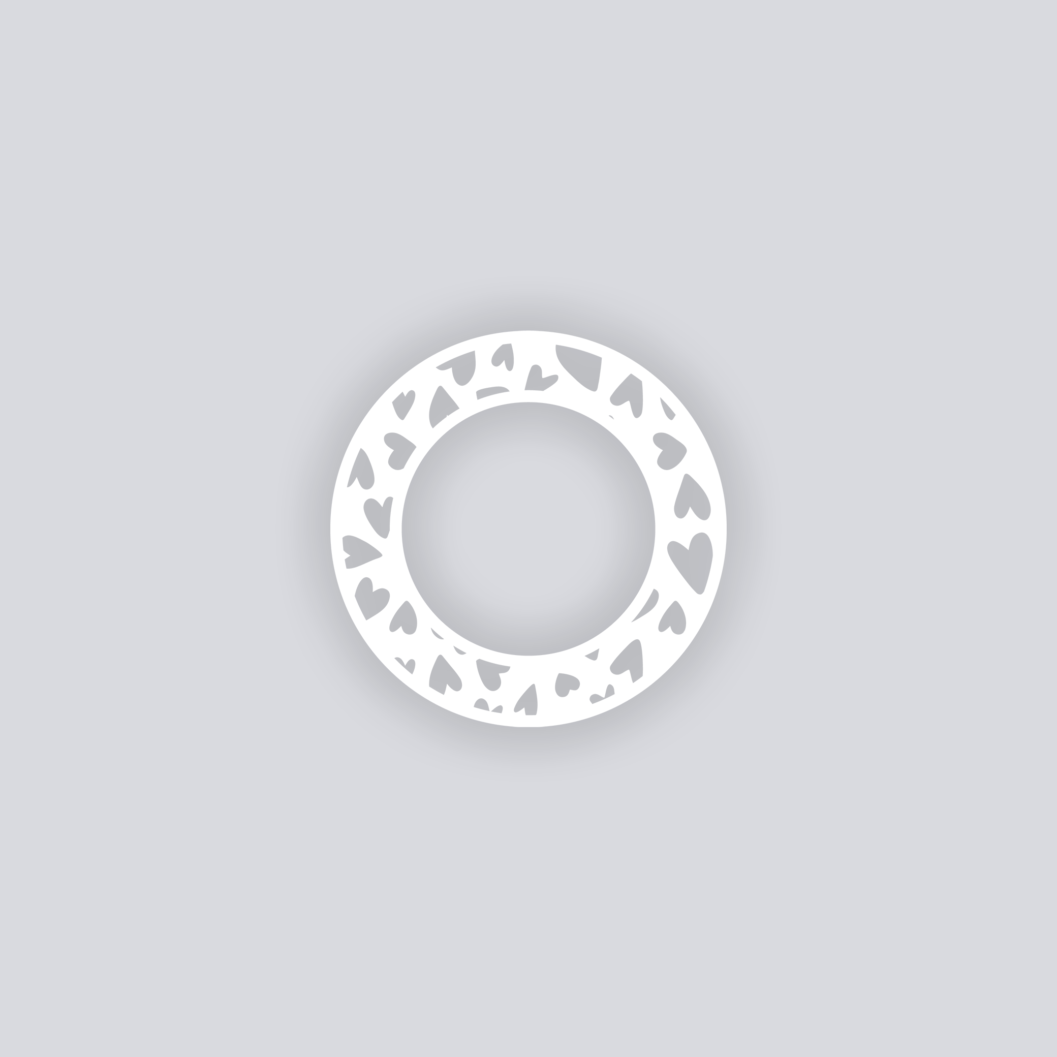 Sweetheart Scatter Circle Rim Clay Stencil