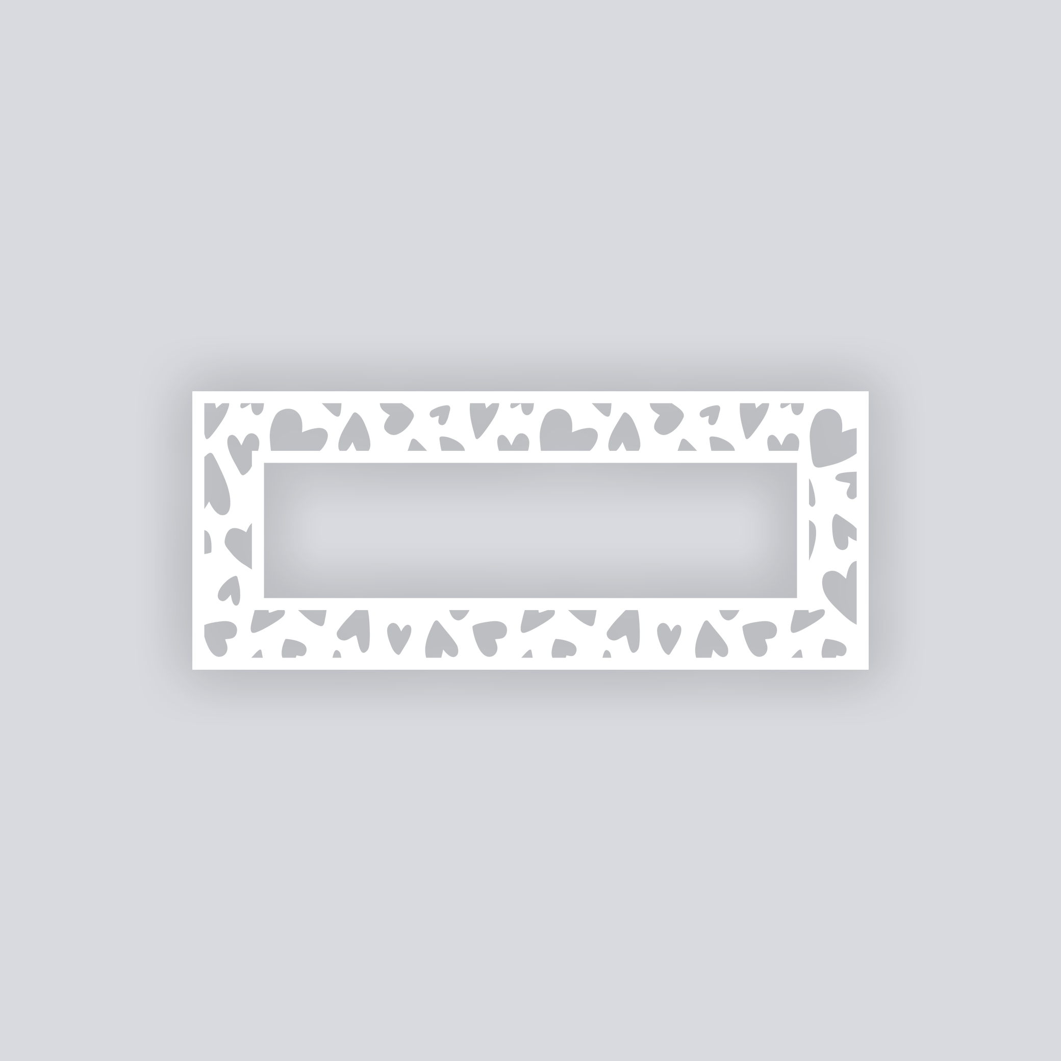 Sweetheart Scatter Rectangle Rim Clay Stencil