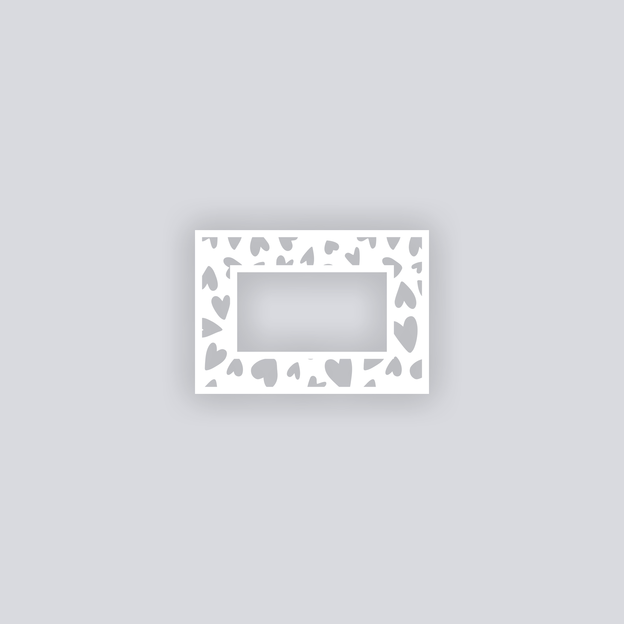 Sweetheart Scatter Rectangle Rim Clay Stencil