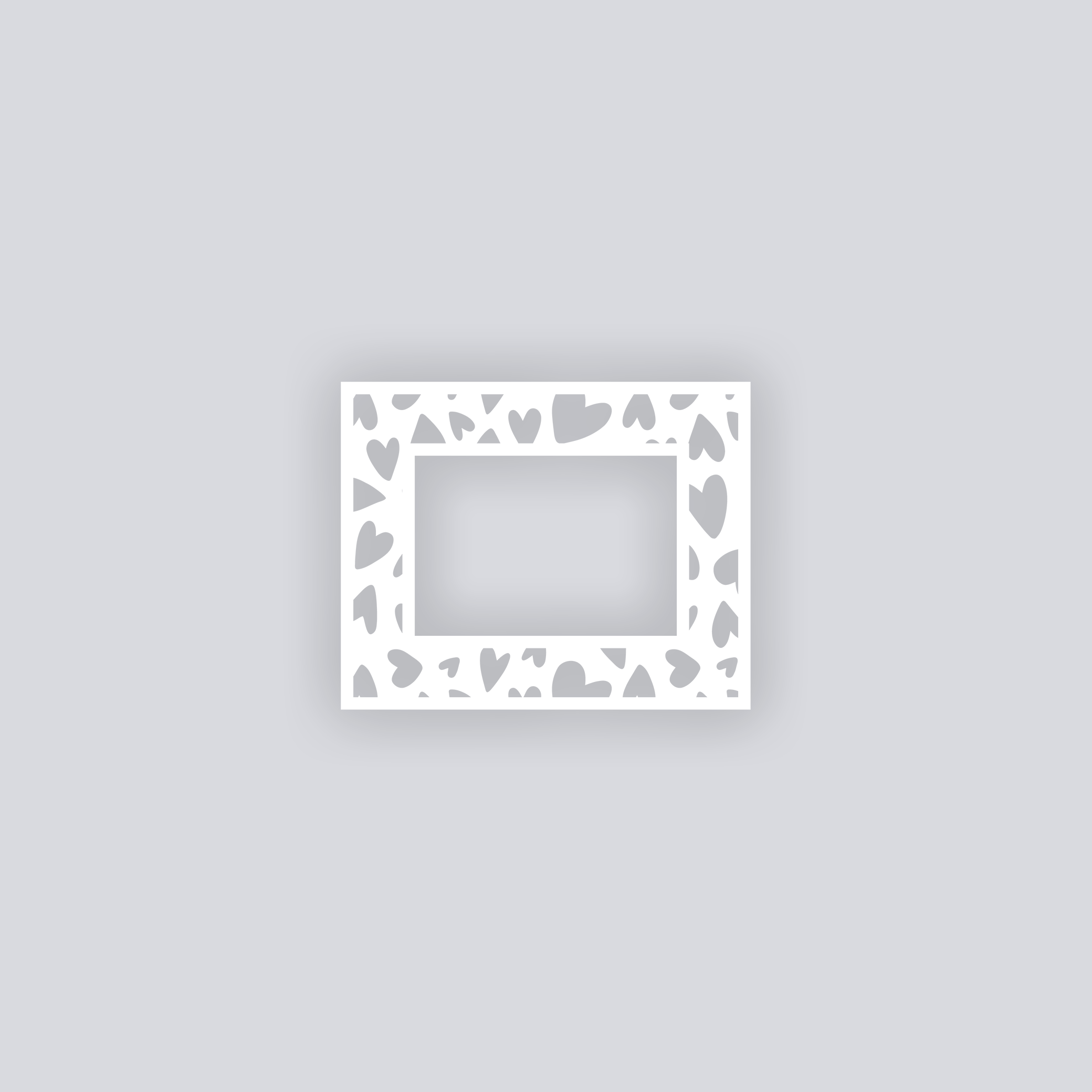 Sweetheart Scatter Rectangle Rim Clay Stencil