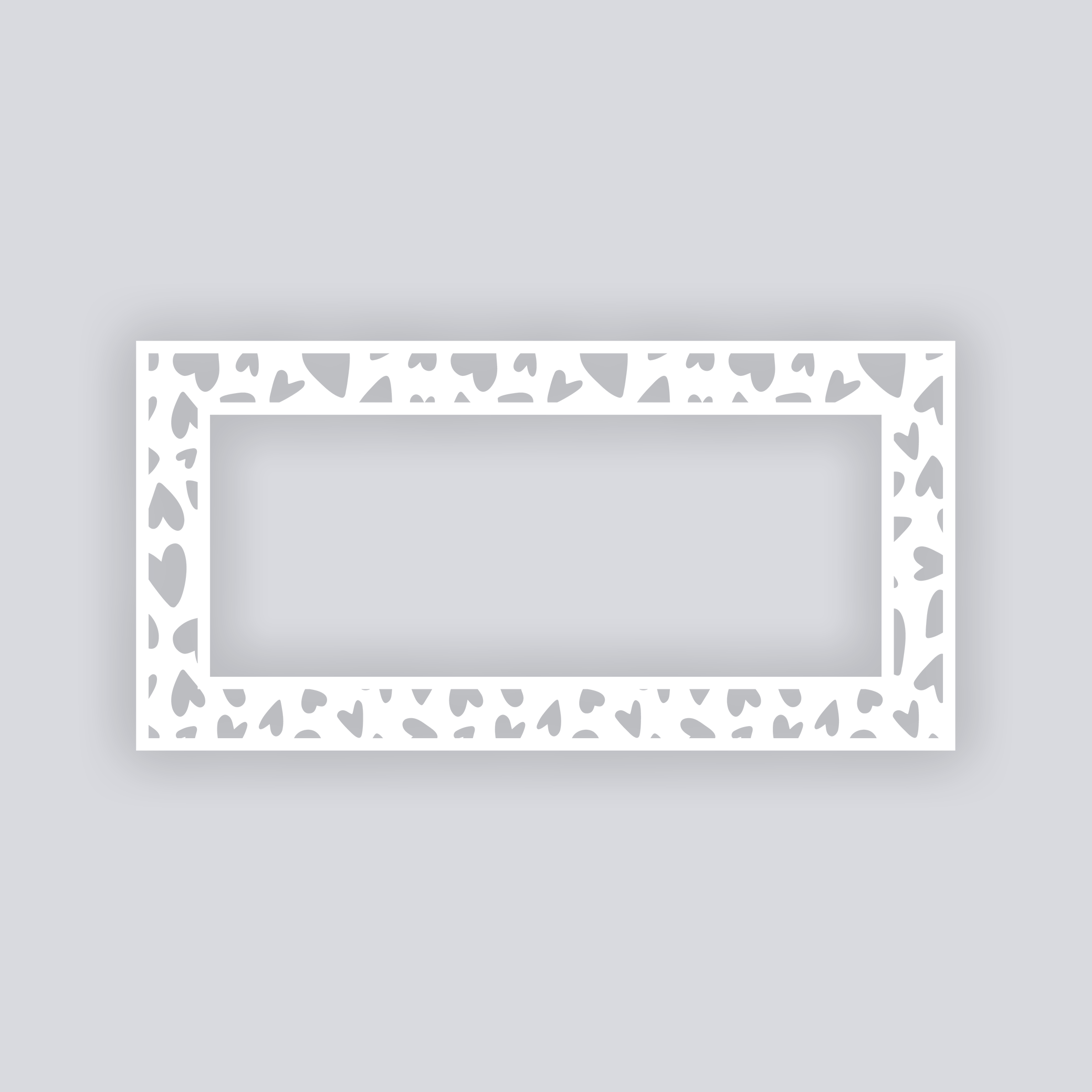 Sweetheart Scatter Rectangle Rim Clay Stencil