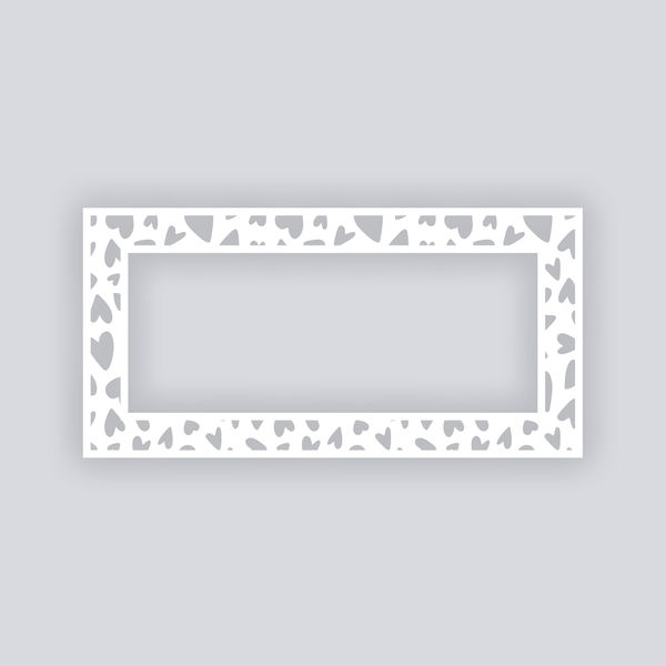 Sweetheart Scatter Rectangle Rim Clay Stencil