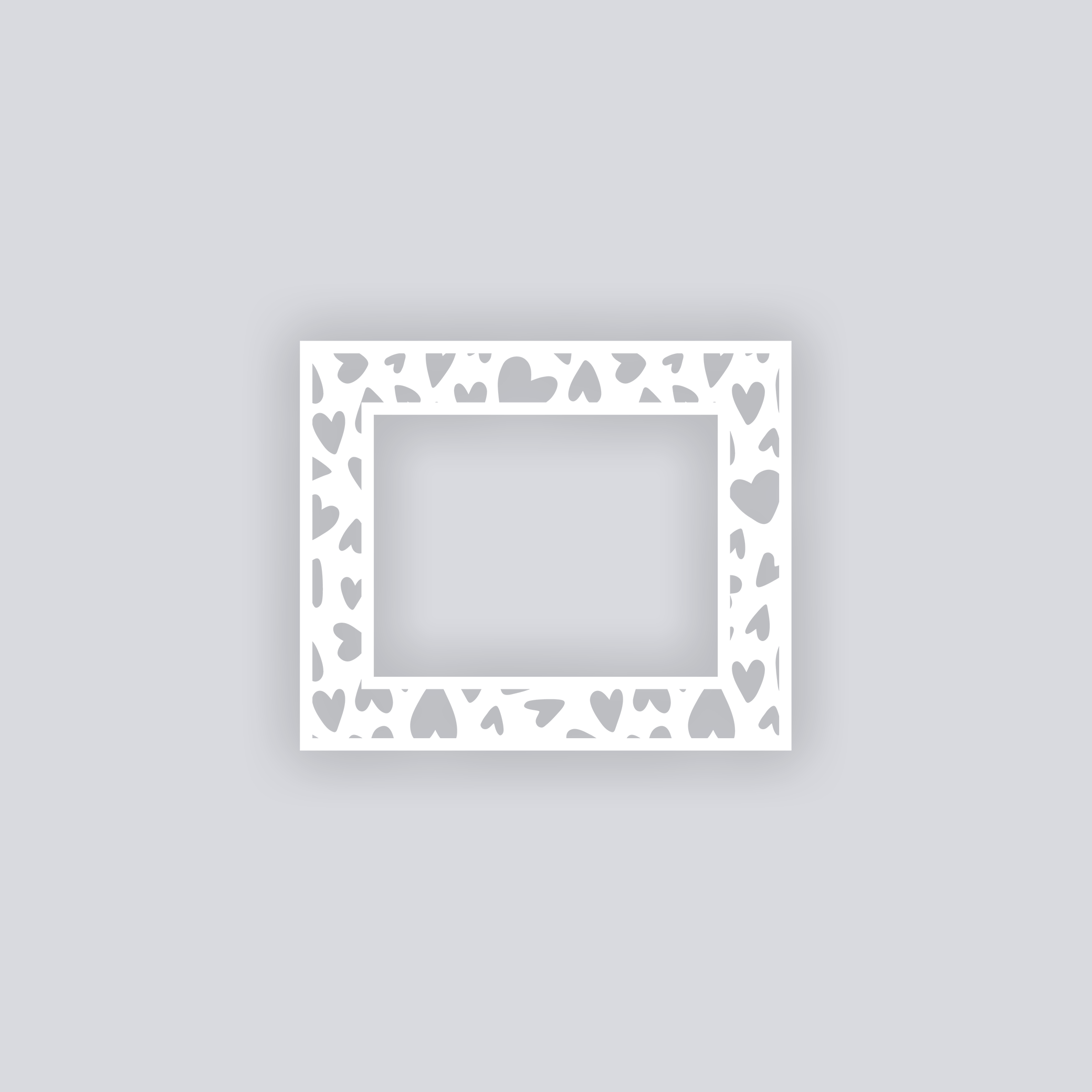 Sweetheart Scatter Rectangle Rim Clay Stencil