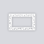 Sweetheart Scatter Rectangle Rim Clay Stencil