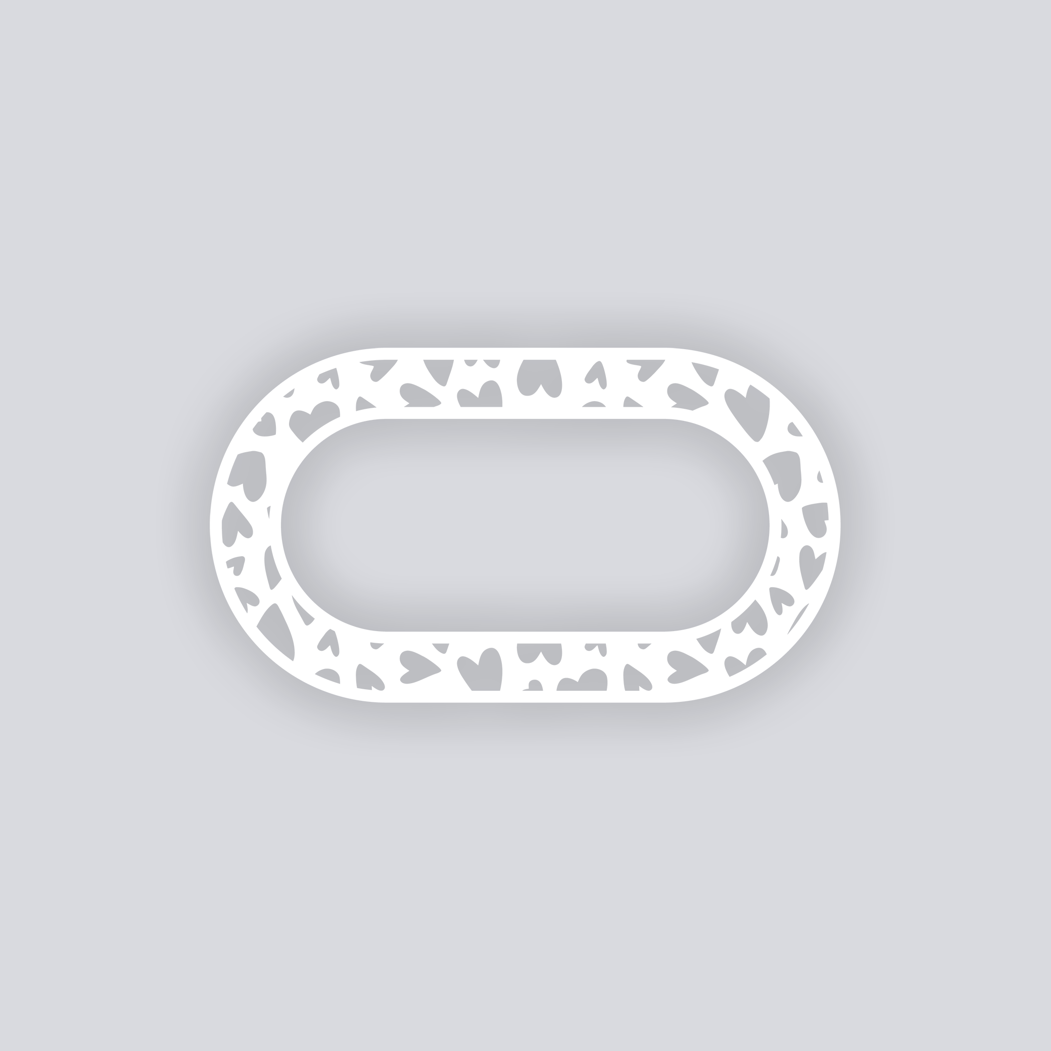 Sweetheart Scatter Rounded Rectangle Rim Clay Stencil