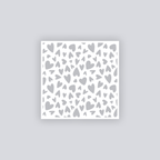 Sweetheart Scatter Square Clay Stencil