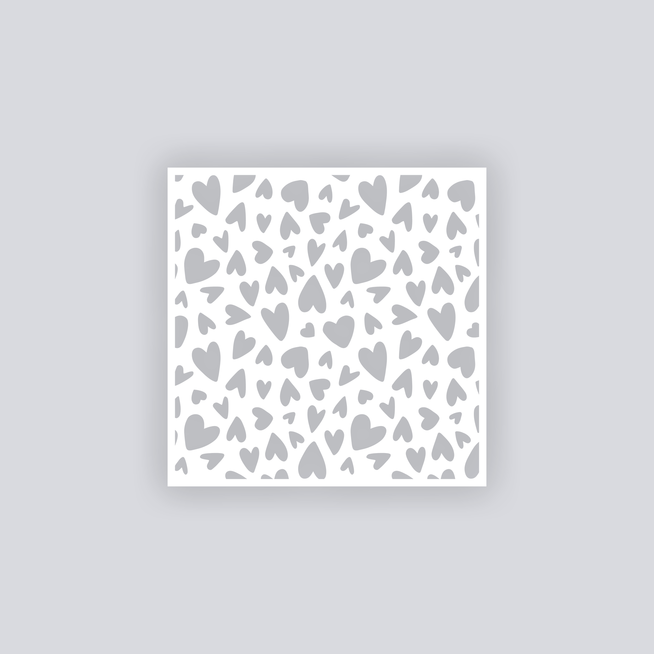 Sweetheart Scatter Square Clay Stencil