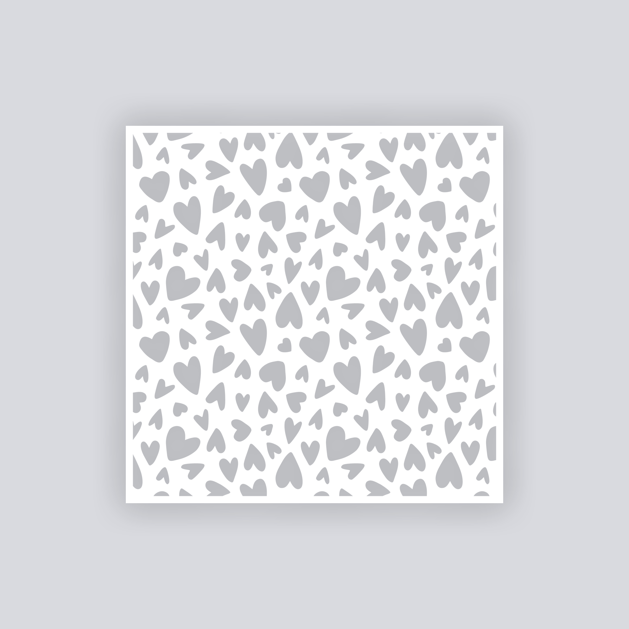 Sweetheart Scatter Square Clay Stencil