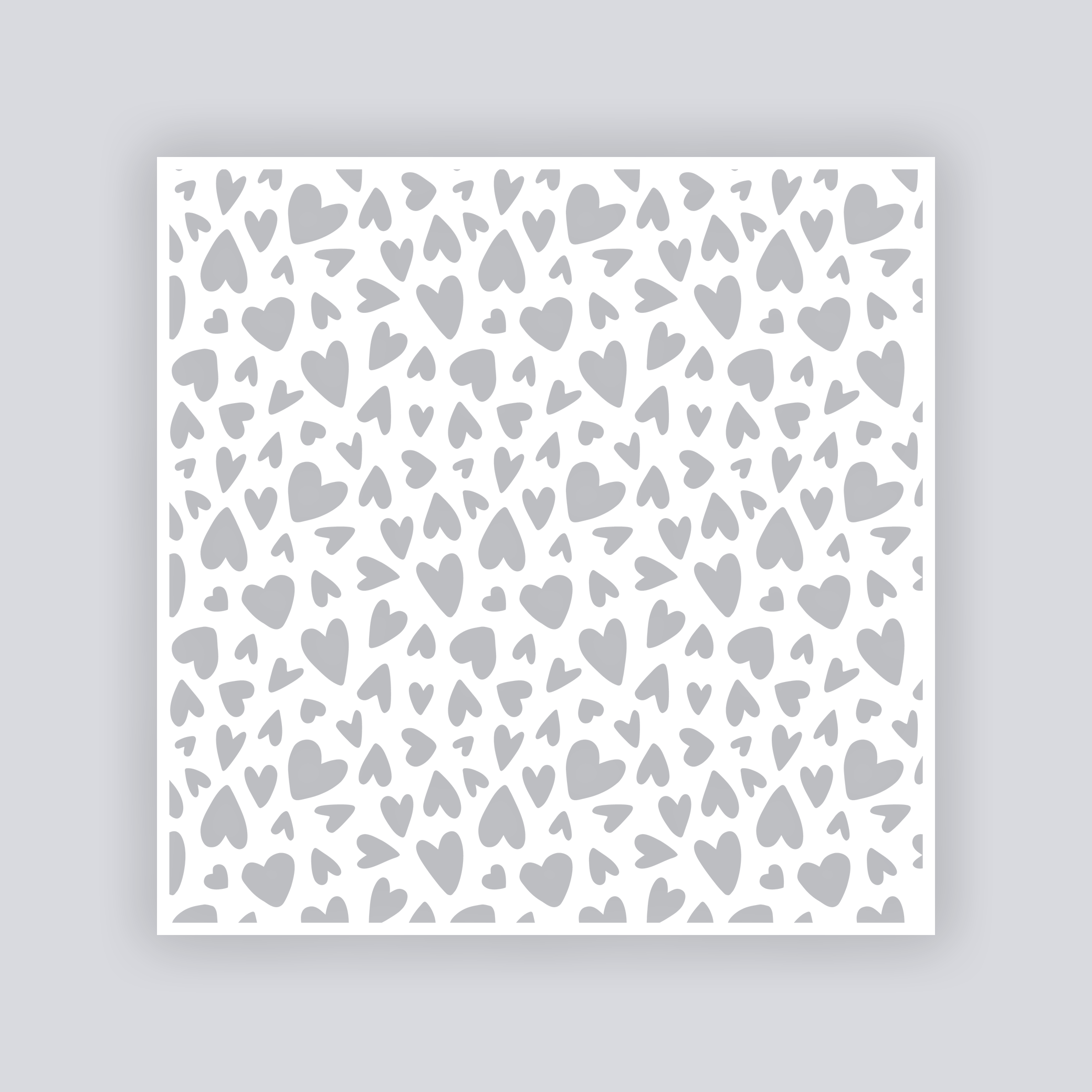 Sweetheart Scatter Square Clay Stencil