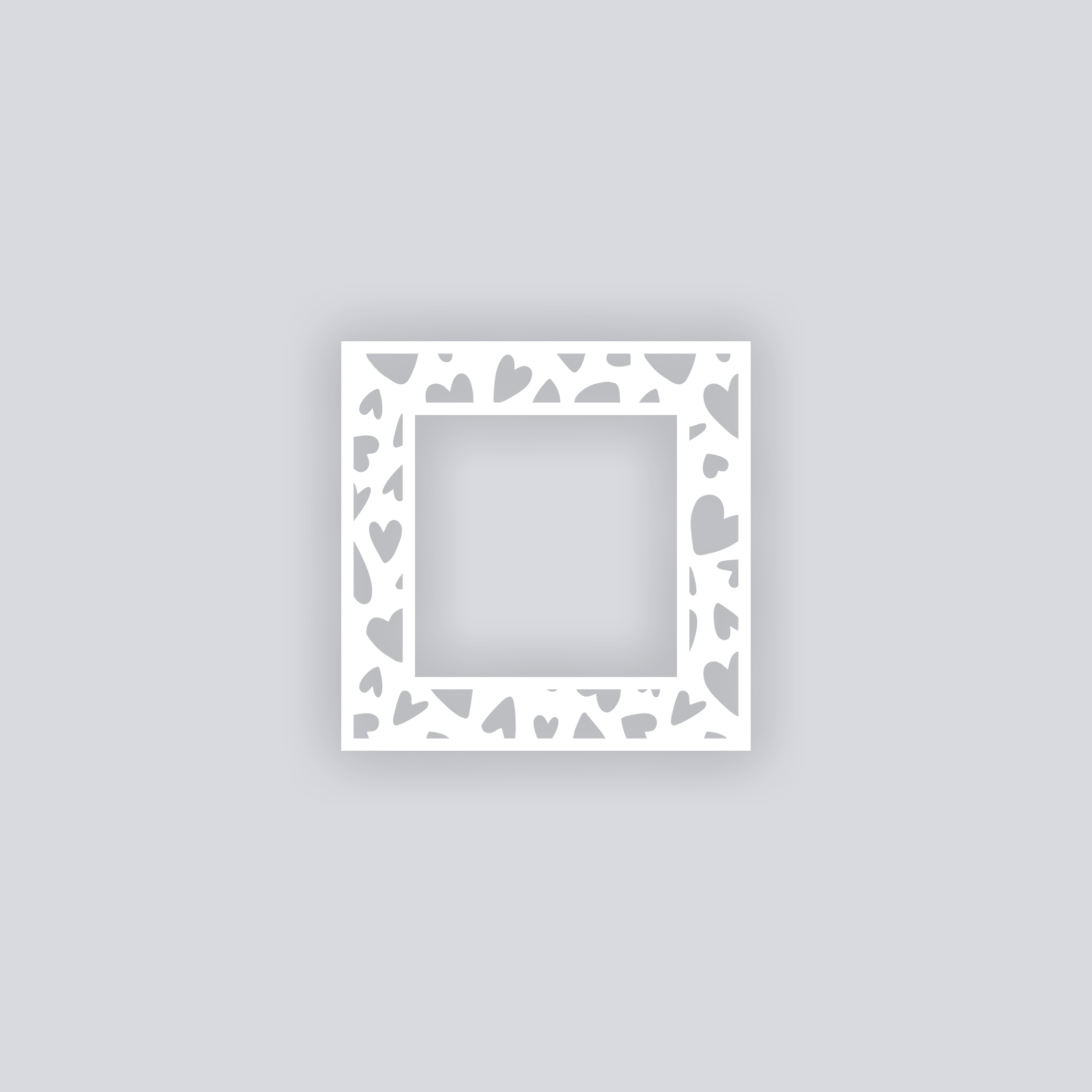 Sweetheart Scatter Square Rim Clay Stencil