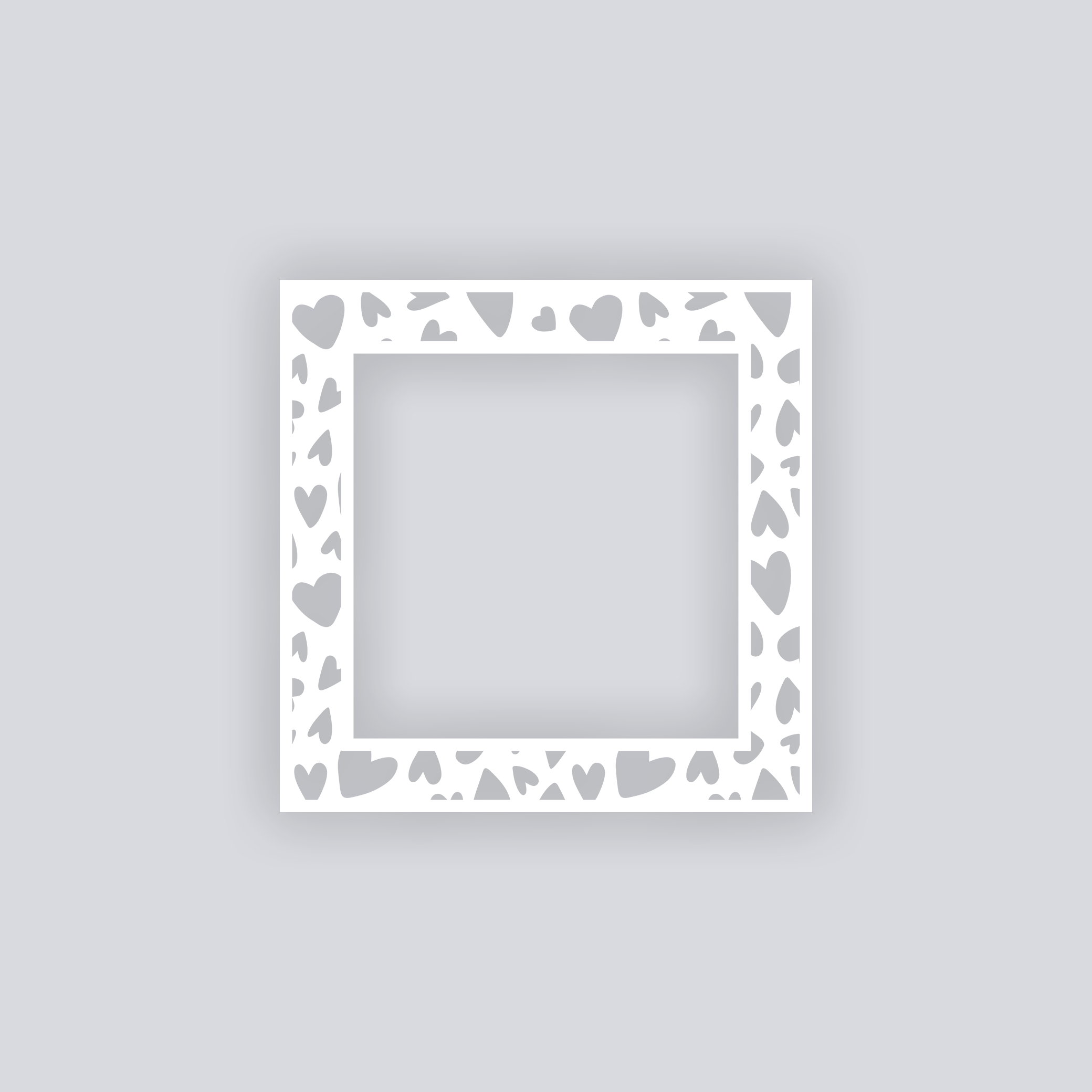 Sweetheart Scatter Square Rim Clay Stencil