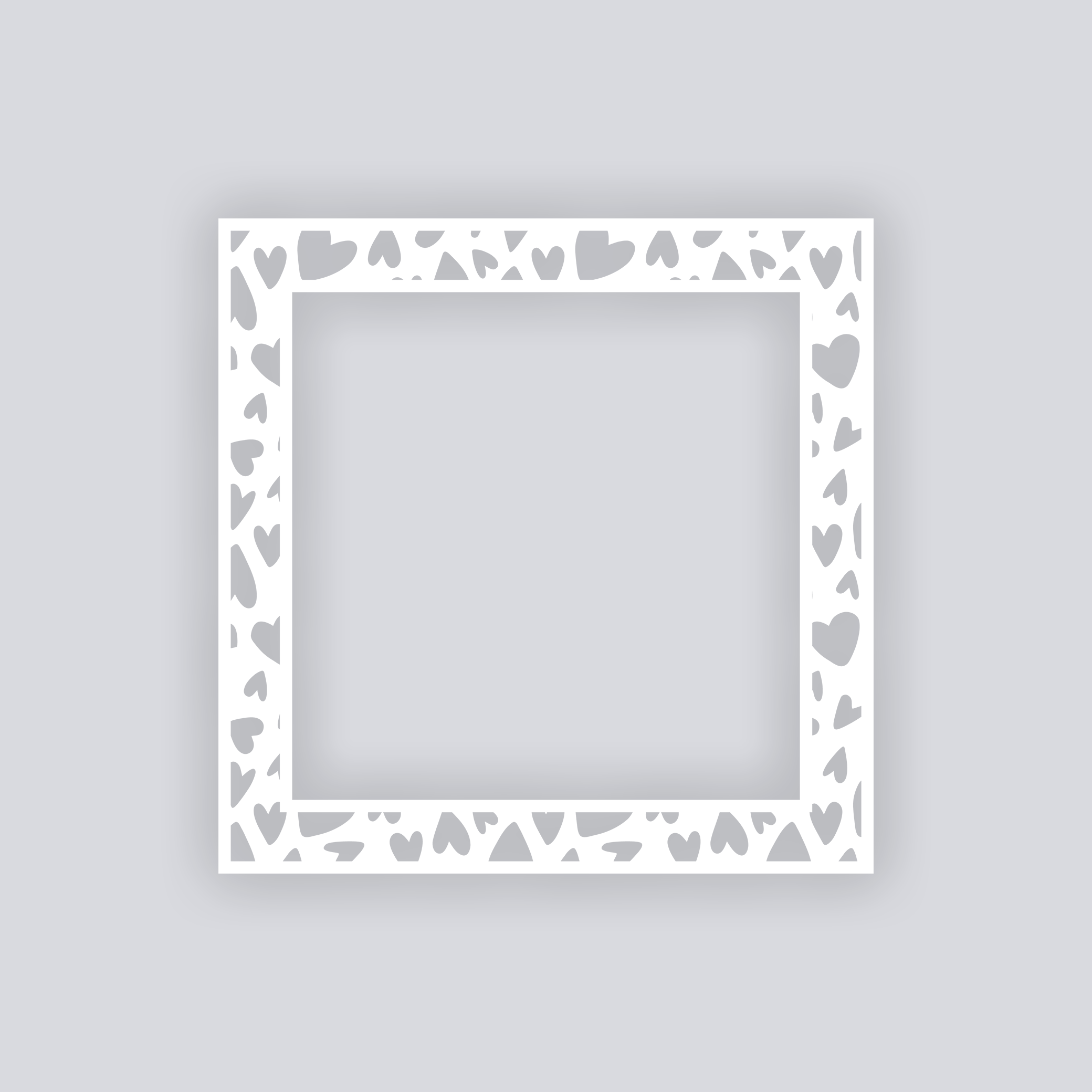 Sweetheart Scatter Square Rim Clay Stencil
