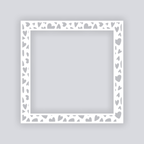 Sweetheart Scatter Square Rim Clay Stencil