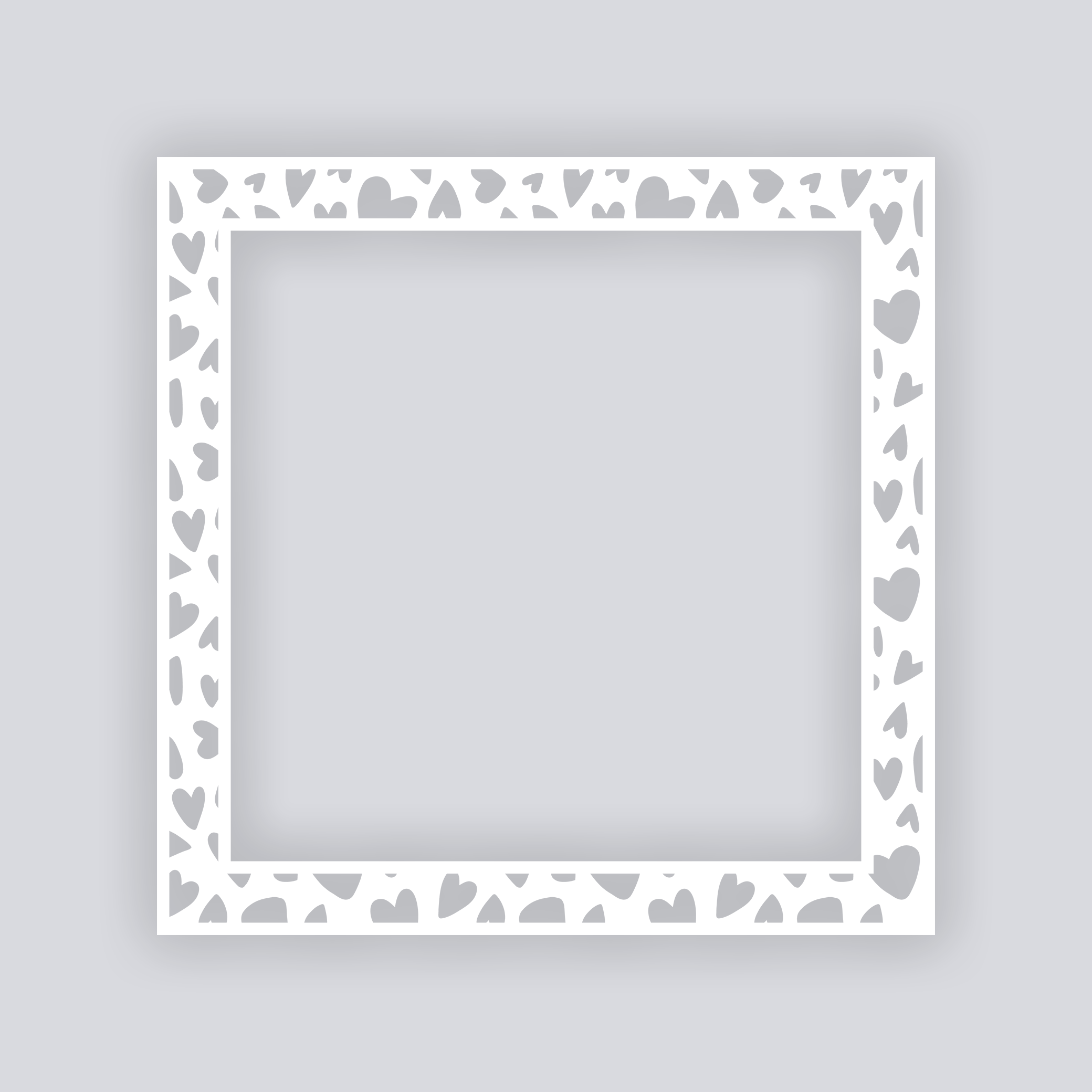 Sweetheart Scatter Square Rim Clay Stencil