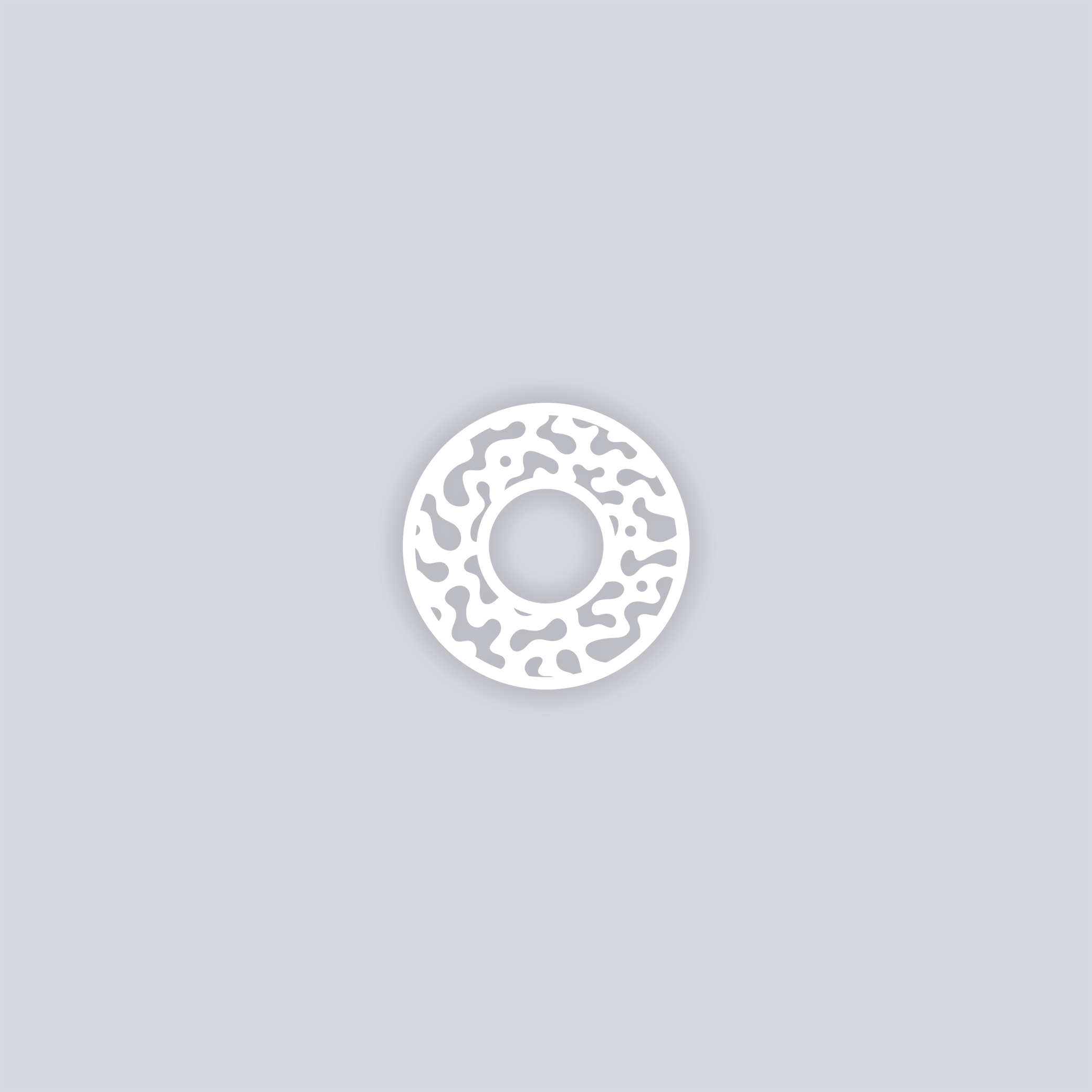 Terrazzo Circle Rim Clay Stencil