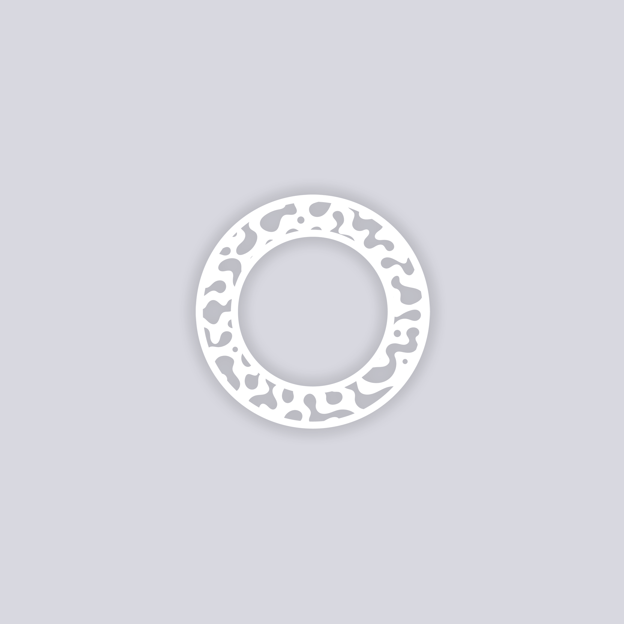 Terrazzo Circle Rim Clay Stencil